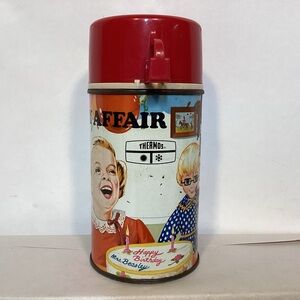 Vintage 60’s Family Affair Lunchbox Thermos Happy Birthday Mrs Beasley